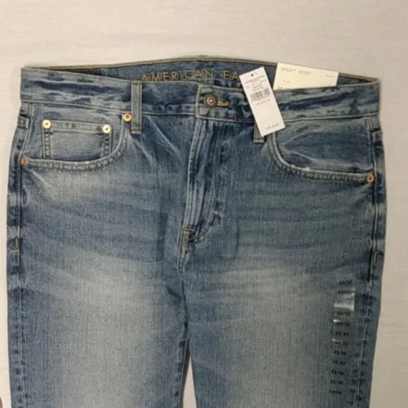AE Original Straight Jean - Light Vintage No. 4586 - 36 Inseam - NWT - Picture 2 of 4